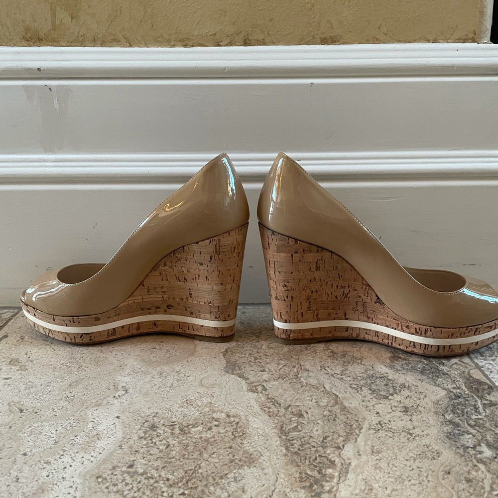 Prada wedge sand  as Las